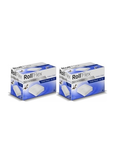 Roll Flex Steril Gaz Kompres 7.5 CM x 7.5 CM 2 x 100 Adet