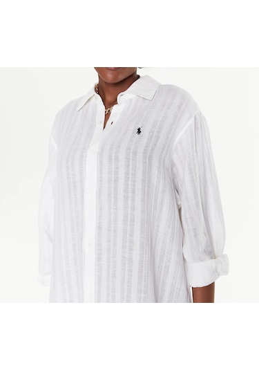 Polo Ralph Lauren Kadın Plaj Gömleği 21364379-wht 21364379-wht Beyaz Beyaz