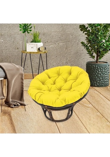 Flybuy Suntek Sundurması Sarı Sarı Sandalye Minderli İj Hamak Bosphorusboutique Bahçe 60cmx60cm Vc Sarı