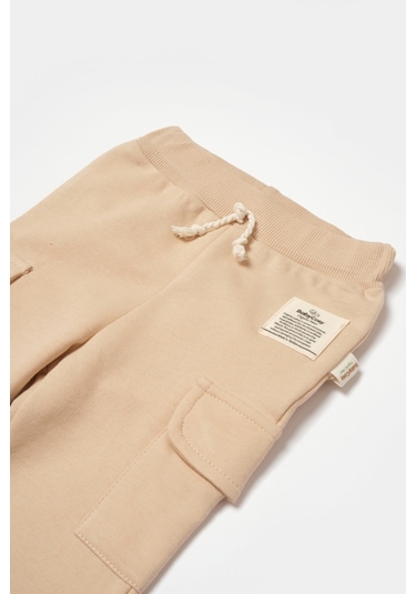 BabyCosy Organik Cepli Pantolon Taş