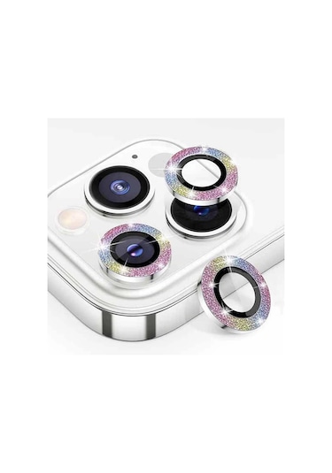 BİNANO Apple Uyumlu iPhone 11 PRO DIAMOND KARIŞIK PEMBE CAMERA KORUYUCU