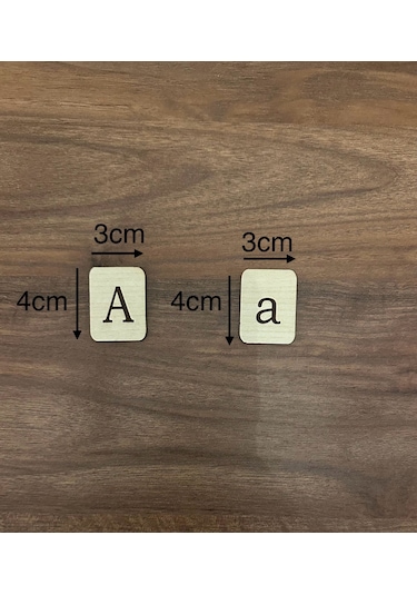 Montessori Ahşap Kart Harfleri