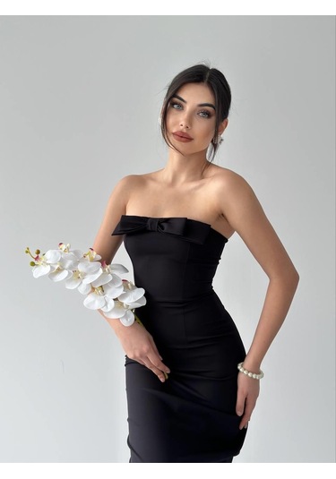 S-pazarım Önü Kurdaleli Kaelm Elbise Siyah