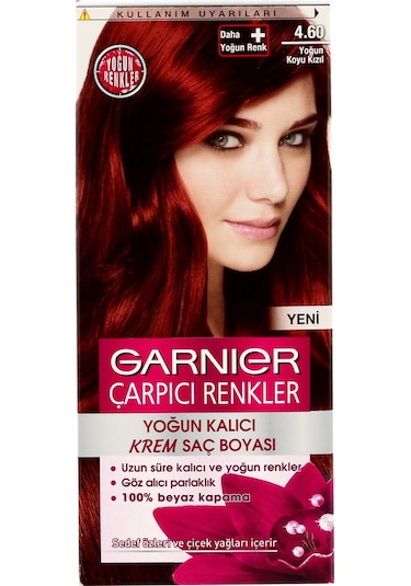 GARNİER ÇARPICI RENKLER SAÇ BOYASI 4.60 YOĞUN KOYU KIZIL