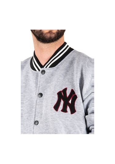 Deepsea Erkek Gri Çıtçıtlı Kolej Mont 2304760 Gri