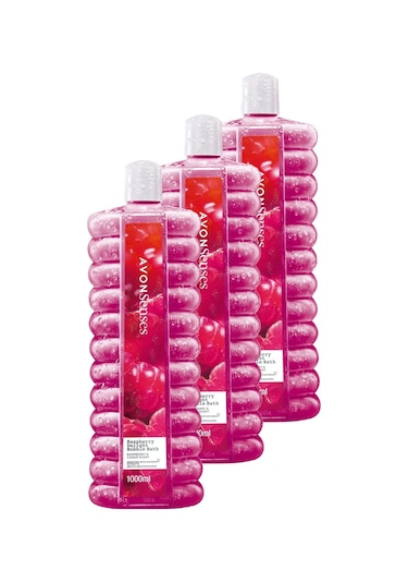 Avon Senses Raspberry Delight Ahududu Ve Frenk Üzümü Kokulu Banyo Köpüğü 3 x 1 L