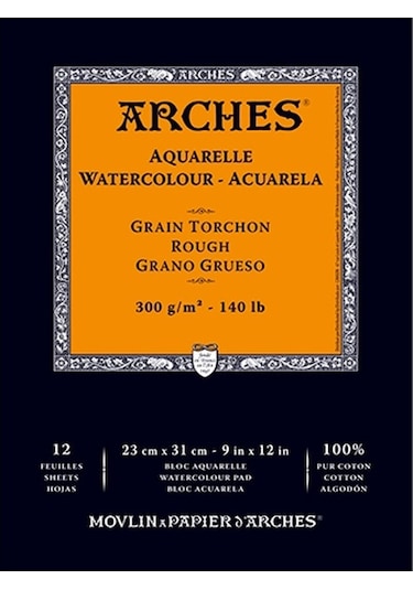 Arches Suluboya Defteri Blok Rough 300 G 23x31 Cm. 12 Yp