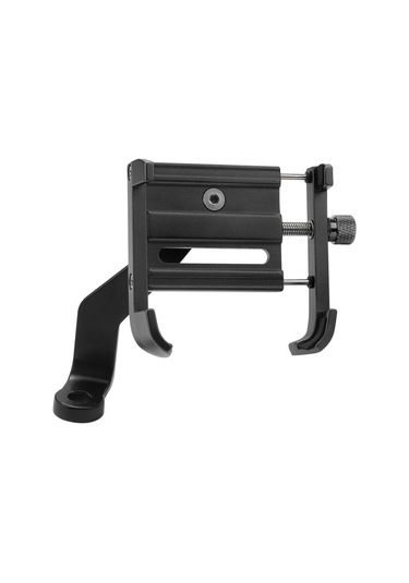 Agr03 K07 Alüminyum Alaşımlı 360 Dönen Motosiklet Cep Telefonu Tutucu Standı - Siyah