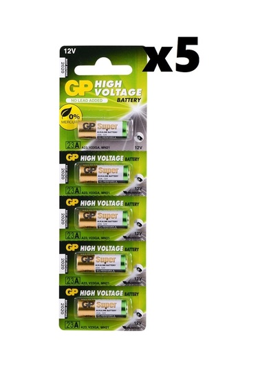 Gp Super 23a-c5 Mn21 12v Kartela Alkalin Pil 5 X 5 Li