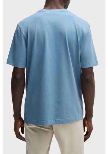 Boss Erkek T Shirt 50473278 462 Mavi Mavi