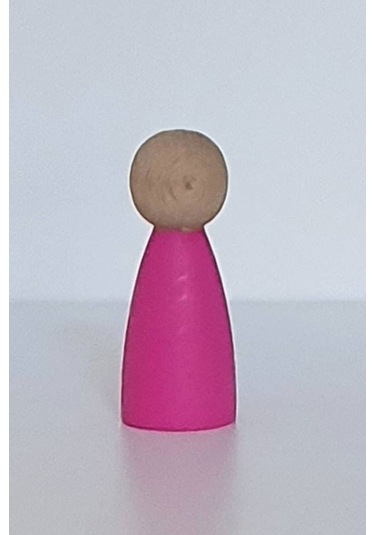 Waldorf Montessori Peg Bebek Mini İnsancık Boyalı 5'li Set Doğ...