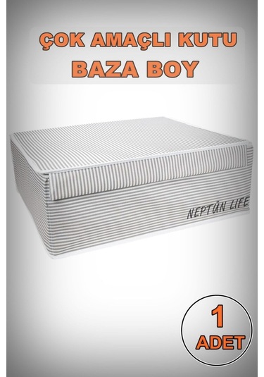 Hurç Kapaklı Çok Amaçlı Saklama Kutusu Organizer Baza 50 X 40 X 19 Cm Gri Renkli