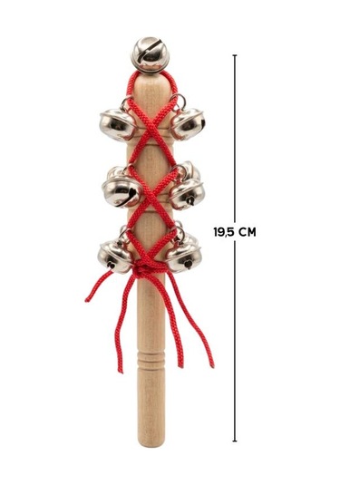 Temel Ahşap Zilli Ritim Çubuğu 19.5 Cm
