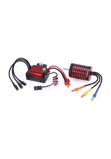 Xindoker 2838 4700kv Motor Ve 35a Esc Seti - 1/14-1/16 Araçlar İçin, 2-3s Lipo Uyumlu, Siyah-kırmızı