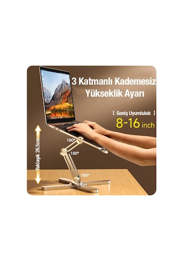 Ally Mc N86 Katlanabilir 360 Dönebilen Masaüstü Laptop Standı