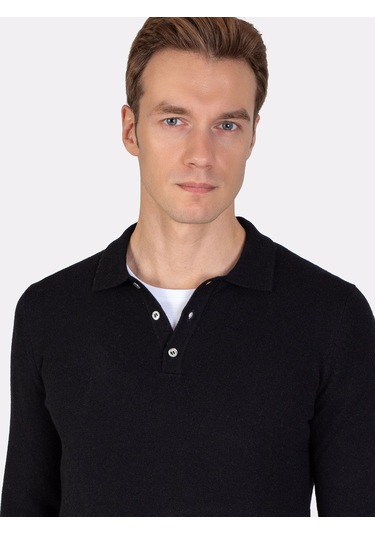 Karaca Erkek Regular Fıt Triko Kazak-siyah 113301200-07 Siyah