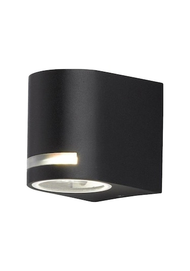 Maestro Beyaz Işık Tek Yönlü Dekoratif Işık Süzmeli İç Ve Dış Mekan Aplik, Bahçe, Teras Apliği Siyah