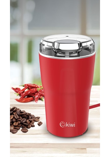 Kiwi KSPG-4819 Paslanmaz Çelik Kahve ve Baharat Öğütücü Kırmızı