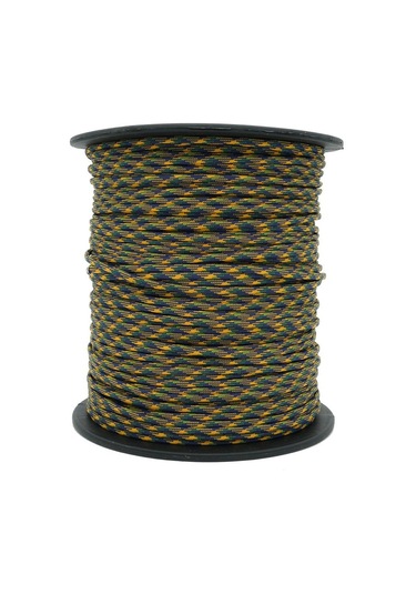 Mg Ropes Paracord İp 4 Mm Mavi Yeşil Hardal Desen No:43 10 Metre Çok Renkli