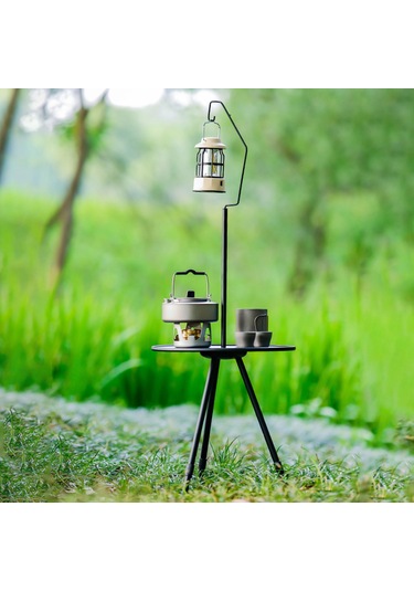 Homyl Kamp Masası Dayanıklı Taşınabilir Standlı-siyah Standlı Siyah