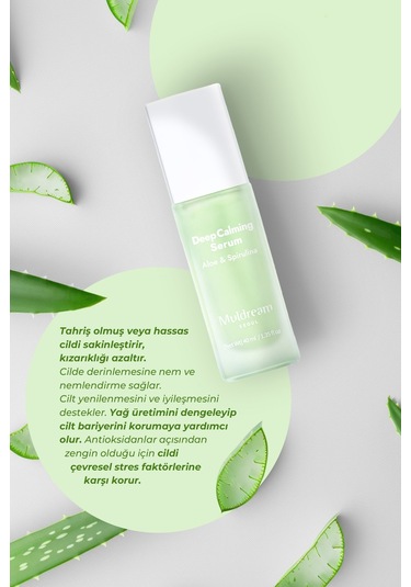 Muldream Deep Calming Aloe ve Spirulina Serum 40 ML
