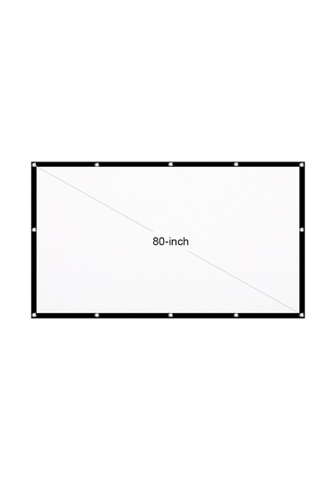 Geeroyoo 80 İnç Taşınabilir Hd Katlanabilir Projeksiyon Perdesi Dayanıklı Kalın İç/dış Mekan Ev Sinema 16:9 Jzr-gy