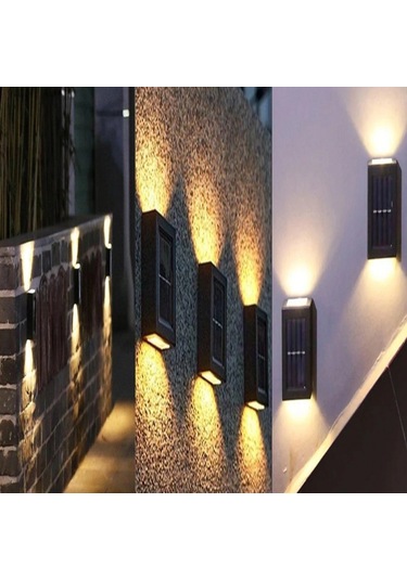 Çift Yönlü Sensörlü Modern Bahçe Ve Duvar Led, Çok Renkli