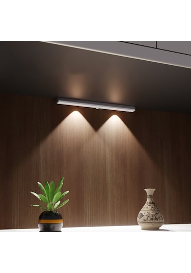 Teltree 21cm Beyaz Işık Kedi Gözü Sensör Lambası - Sürekli/sensör Modları, 450mah Pil, Mıknatıslı, Dolap/kitaplık/ıç Cepheler İçin Diğer