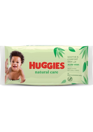 Huggies Natural Care Yenidoğan Islak Bebek Havlusu 10x56 Yaprak 10'lu Set
