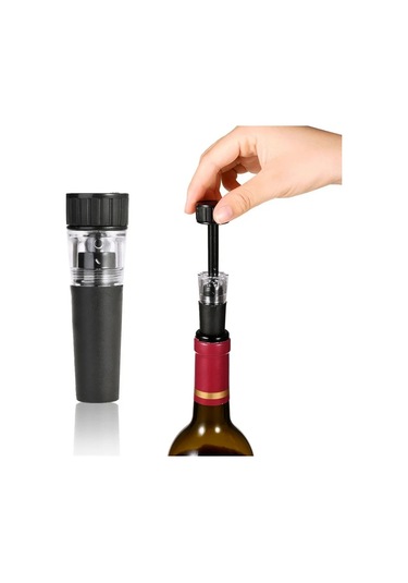 Liangmei Hava Pompası Şarap Şişe Açacağı Hava Basıncı Vakum Ahşap