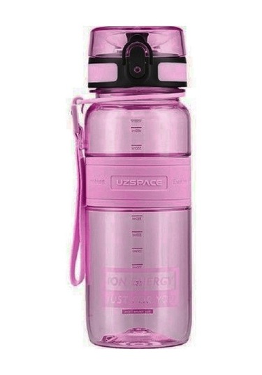 Uzspace Pipetli Trıtan Matara 650 Ml Koyu Pembe