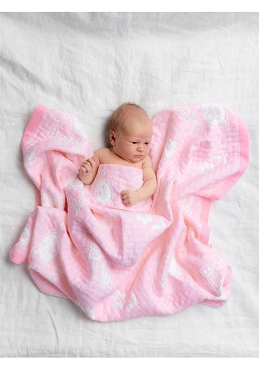 Kitoshi Yeni Doğanlar İçin Çocuk Battaniyesi, %100 Pamuk 486582402 Pembe