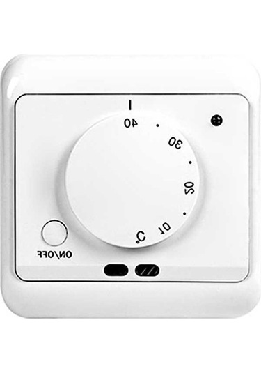 Fastbuy Mekanik El Termostati, Beyaz, 5-40 C, 16a, Elektrikli Yer Isıtıcı Kontrol Cihazı