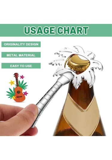 10 Adet Hindistan Cevizi Ağacı Şişe Açacağı Düğün Hediye Malzemeleri Gümüş Gümüş