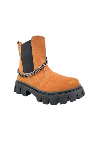 Chelsea Kız Çocuk Deri Kısa Çizme Tarçın Tarçın