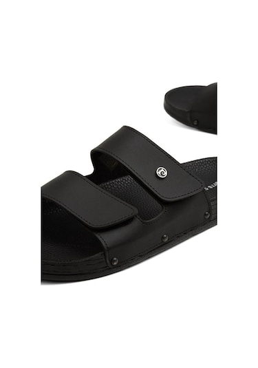 Pierre Cardin Pc-7039 Ortopedik Büyük Numara Erkek Terlik Siyah