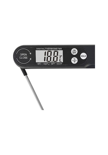 Siyah Mutfak Barbekü İçin Uzun Prob Hızlı Doğru Dijital Termometre Ekran Et