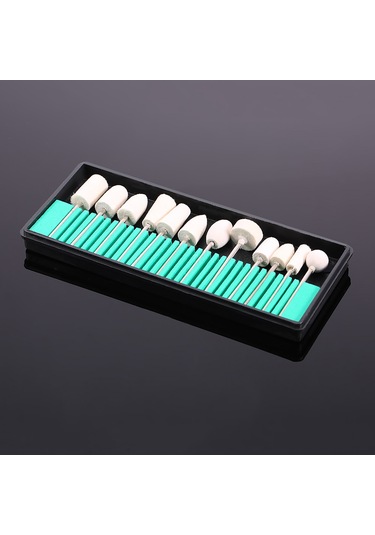 Yifomall Profesyonel Tırnak Makinesi İçin 30 Parça Çelik Ve 13 Parça Yün Tırnak Parlatma Ucu Seti - 2 Kutu