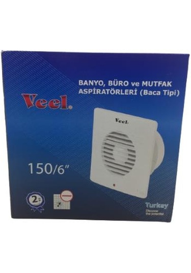 Veel Banyo Büro ve Mutfak Aspiratörleri Baca Tipi 20W 150Mm