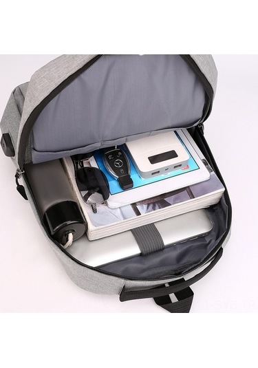 Tongxida Erkek 15.6 İş Çantası Usb Şarjlı, Su Geçirmez, Outdoor Seyahat Çantası, Büyük Kapasite Siyah Multicolor Çok Renkli