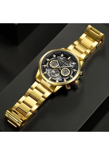 Megır 2220 Tüm Fonksiyonları Aktif Erkek Kol Saati Sarı