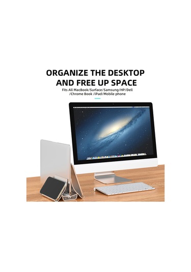 Dikey Dizüstü Bilgisayar Standı Tutacağı Masa Kaymaz Beyaz Diğer