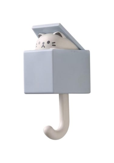 Gri-mavi Kedi Karikatür Kedi Kanca Kendinden Yapışkanlı Yurt Yatak Odası Kapısı Askıları Şemsiye Havlu Çok Amaçlı Düzen. 57000265 Gri-mavi Kedi