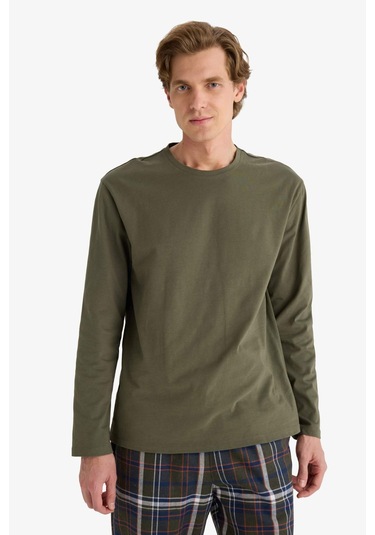 Defacto Pijama Takımı Regular Fit Uzun Kollu Üst Kareli Uzun Alt B2450ax25wnkh438 Haki-kh438 Defacto Pijama Takımı Regular Fit Uzun Kollu Üst Kareli Uzun Alt B2450ax25wnkh438 Haki-kh438