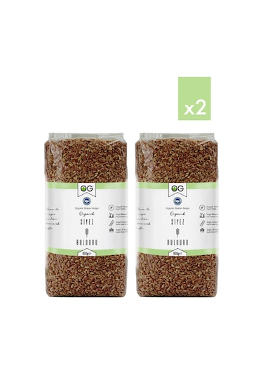 2 Li Organik Pilavlık Siyez Bulguru 800 Gr