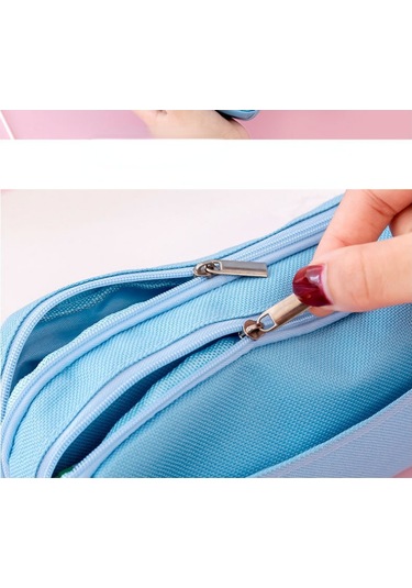 Sevimli Karikatür Desenli İlkokul Öğrencileri İçin Taşınabilir Kırtasiye Çantası, Yaratıcı Uzay Temalı Kalem Kutusu, Renkli Ve Pratik Okul Malzemeleri Saklama Kutusu Pembe