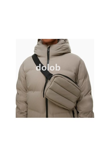 Dolob Aşağı Ceket Kadın Makyaj Saklama Çantası Basit, Hafif, Şık Fitness Spor Koşu Bel Çantası Krem