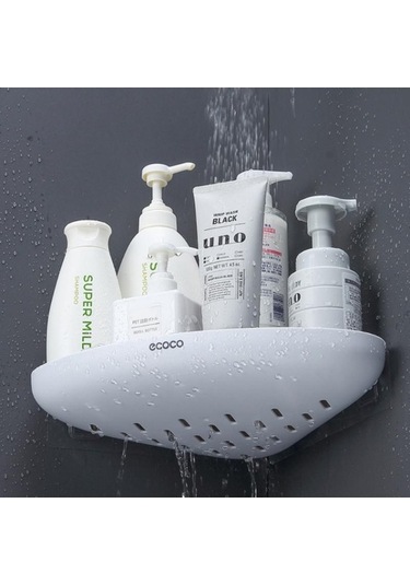 Novahub Siyah Mengnı Köşe Depolama Rafı, Banyo Organizatör, Çok Fonksiyonlu, Ev Boşaltılabilir, Tuvalet Aksesuarları Siyah