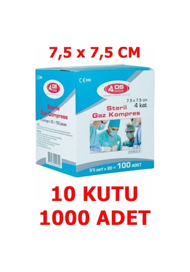 DS Damla Sağlık Steril Gazlı Bez 10 x 100 Adet