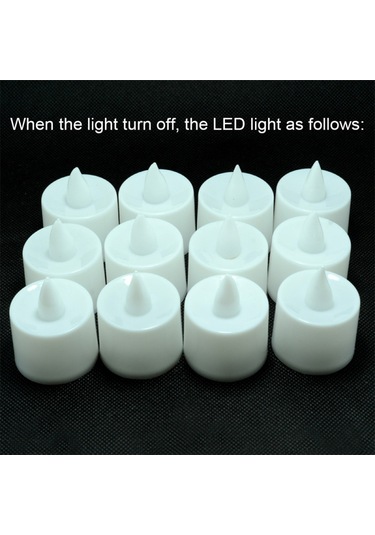 Led Mum Çok Renkli Lamba Simülasyonu Renkli Alevsiz Işık Ev Düğün Doğum Günü Partisi Dekorasyonu Festival Çay Işığı Mumları Beyaz Kutu Yanıp Sönen Beyaz Işık Olmadan Tam Kutu Çok Renkli